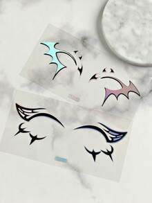 2pcs Eyeliner Tattoo Stickers, Temporary Eye Makeup Stickers, Suitable For Daily Wear, Festivals, Parties, Concerts, Easy To Remove - Multicolor - View 10