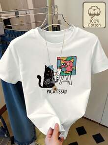 Women T-Shirts - [White] - View 12
