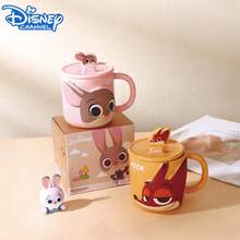 Cốc sứ 2 trong 1 hình Judy Hopps & Nick Wilde trong phim Zootopia của Disney, cốc trà sữa cà phê hình cặp đôi hoạt hình dễ thương, cốc nước để bàn sáng tạo, quà tặng sinh nhật. - Nhiều màu - Xem 1