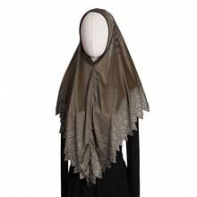Elegant, Convenient, Breathable Modest Hijab Women's Rhinestone Knit Jersey Instant Hijabs For Abaya - Multicolor - View 18