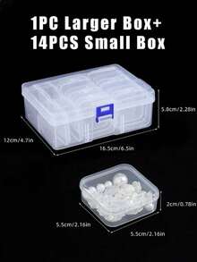 31pcs Multipurpose Transparent Plastic Storage Box, Mini Clear Bead Storage Box, Suitable For Organizing Earrings, Rings, Jewelry And Nail Art Accessories, Travel Essentials, Storage Box, Cosmetic Storage, Women's Gift, Christmas Gift, Women's Gift Ideas, Room Decor - Multicolor - View 7