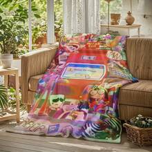 1pc The A-Amazing D-Digital Anime Circus Cozy Super Soft Flannel Blanket, Funny Game Theme Warm Throw Blanket For Living Room, Home Decor, Teacher Appreciation Gifts, Mothers Day Gift, Room Decor, Graduation 2026, Home Decor, Mothers Day Gifts Women, Throw Blanket, Graduation Gifts, Tapestry, Room, Bedroom Deccor, Decor, Gifts For Boys And Girls, Ultra-Soft 280GSM Sizes 30x40 To 60x80. ﻿ - 多色 1 - 查看 2