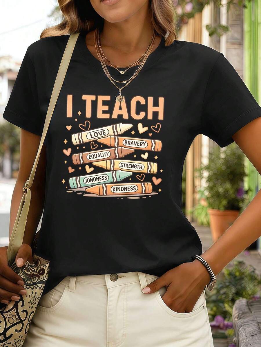 Women T-Shirts - Black - View 1