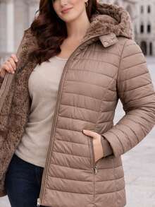 Women's Premium Plus Size Bobojaco Jacket – Lined, Thick And Super Warm (G1 To G4) - Khaki - View 5