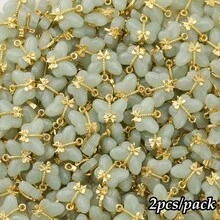 beadia 2 piezas de colgante de vidrio vintage - múltiples estilos - adecuado para la fabricación de joyas como aretes, pulseras, collares - colgante - Ver 12