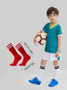 6 Pasang/Set Kaos Kaki Olahraga Setinggi Lutut Cocok Untuk Anak Usia 3-12 Tahun & Remaja, Cocok Untuk Olahraga Tim Seperti Pertandingan Sepak Bola Di Gimnasium Atau Lapangan - MultiWarna - View 6