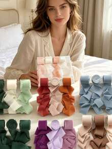 3pcs Raw Edge Chiffon Ribbon, Suitable For Gift Wrapping, Handmade Decoration, Vase, Mother's Day, Wedding, Graduation, Birthday, Engagement And Other Occasions - Multiple Styles - View 5