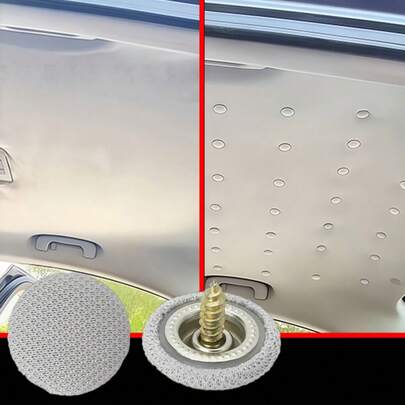 60pcs/Set Car Headliner Repair Screws Kit, Specialized For Fixing Loose Or Detached Lining, Durable Nylon Material, Universal Car Interior Modification Repair Tool