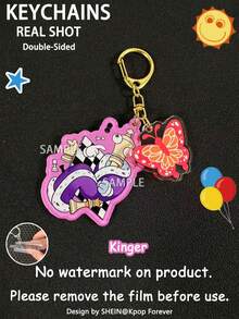 TADC钥匙扣、数字马戏团贴纸、动漫周边、Ragatha、Jax、Zooble、Kinger、Gangle钥匙扣、卡通动漫钥匙扣、收藏钥匙扣、包包挂饰、汽车配件、节日礼物、生日礼物 - 彩色 - 查看 9