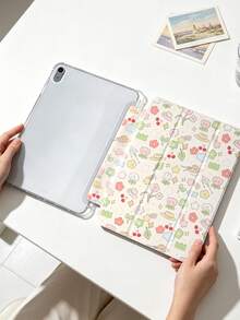 1 件米色花卉仙子卡通彩绘平板电脑保护套，兼容 iPad Mini 4/Mini 5/Mini 6/Mini 7/Air/Air 2/9.7/10.2/10.5/Air 4/Air 5/10.9/Pro 11 英寸/第十代/Air 11 英寸 (M2)-2024/Pro 11 英寸 (M4)-2024/Air 11 英寸 (M3) 2025/(A16) 11 英寸第十一代 2025/Air 8 (M4)2026 (11 英寸)，Galaxy Tab A8 10.5 英寸 2022。包含笔槽、三折支架、TPU 软边保护、磁吸式睡眠/唤醒功能，简约/创意/趣味/个性化设计。 - 彩色 - 查看 7