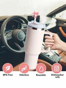1 nắp đậy ống hút hình nơ dễ thương, phù hợp với cốc 30oz & 40oz, nắp silicon 10mm, nắp đậy ống hút chống bụi có thể tái sử dụng, trang trí ống hút hình nơ, phù hợp với ống hút 10mm/0.4", phụ kiện cốc, trang trí nơ đáng yêu, phù hợp với các loại cốc thủy tinh tối giản hiện đại, quà tặng cho nữ, quà tặng tiệc tùng ngày lễ, sinh nhật, Ngày Valentine, Ngày của Mẹ, Lễ Tạ ơn, Giáng sinh, tựu trường. - Nhiều màu - Xem 4