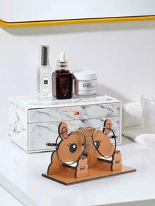 1pc Cute Wooden Cartoon Alpaca Shaped Eyeglasses Holder Stand, Creative Desktop Fashion Glasses Display & Storage Rack, Novelty Eyewear Organizer For Home Office Desk Decor - Eyeglasses Frames - View 8