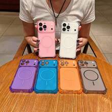 A New Four-Corner Drop-Proof Case That Instantly Transforms Into A Large-View Window Case For IPhone 17 Pro Max, Fully Transparent, And Can Also Be Used As A Lens Protector For Apple 16 Pro (13/14/15 Soft). - Orange - View 2