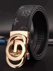 男士自动扣皮带，字母 G 扣设计，商务休闲风格，情人节、父亲节、母亲节、周五礼物之选 - 彩色 - 查看 3