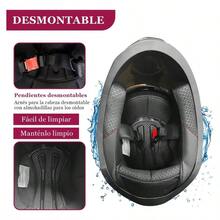 Casco De  Certificado DOT, con Visera Abatible y Plegable - Blanco - Ver 5