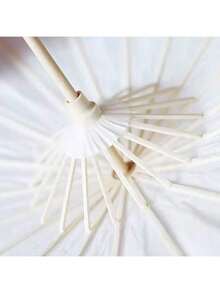 1把空白油纸伞批发 DIY 白色手工彩绘伞 - 白色 - 查看 2