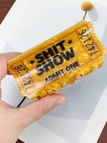 Phụ kiện tóc dạng kẹp lớn màu vàng in chữ "SHOW" thời trang và sáng tạo, thích hợp cho lễ hội và tiệc tùng. - Nhiều màu - Xem 9