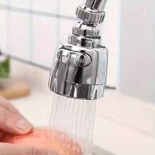 1/2件套通用房车水龙头适配器，厨房水龙头连接器，360°旋转，可调节圆形，房车水龙头喷头，厨房小工具，延长杆 - 銀色 - 查看 9