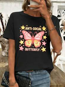 Women T-Shirts - Black - View 1
