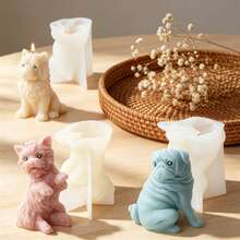 3D Dog Silicone Candle Mold - West Highland Terrier & Pug Shapes Scented Plaster Mold Non-Stick Wax Casting Mold For Resin Soap Ornaments, Cute Puppy Craft Kit For DIY Home Decor & Pet Lovers - Dog - View 10