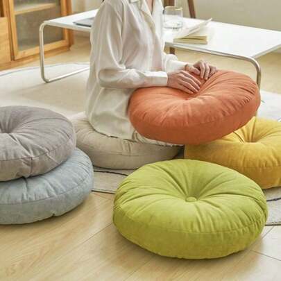 1pc Thick Round Soft Comfortable Full-Filled Waterproof Pillow Mat Pads Cushion Chair Cushion For Floor Home Bedroom Office Hotel Gift Mother's Day.Chair Cushions, Car Seat Covers, Chair Cushion, Desk Chair Cushion, Office Chair Cushion, Pregnancy Pillow, Outdoor Cushion, Dining Chair Cushions