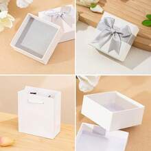 Korean Style Bow Design Jewelry Box Gift Set, Earring, Necklace, Bangle Jewelry Packaging Box, Ring Box, Necklace Box, Jewelry Storage Box (Jewelry Not Included), Packaging Box, Wedding Decorations, Wedding Gifts, Wedding Favors For Guests, Gift Boxes Back To School (Random Color) - Multicolor - View 4