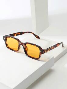 1pc Women's Small Frame High-Quality Versatile Fashion Glasses, Suitable For Daily Wear, Parties, Casual Decoration - Tortoise Shell Frame Orange Slices - View 6
