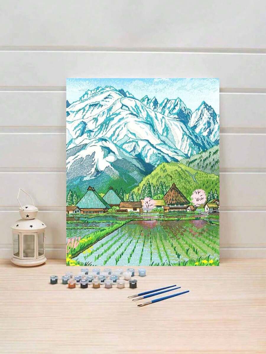 一套DIY无框数字油画套装，艺术油画套装，适用于卧室装饰和墙面艺术装饰，绘画方法简单有趣，无需绘画基础，实现您的绘画梦想，沉浸在缤纷多彩的世界中，每一笔都是自我表达，为生活增添浪漫气息，是馈赠亲朋好友的理想礼物，尺寸：40*50厘米