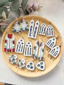 Gothic Stained Glass Window Polymer Clay Cutter Mold With High Precision Diy Handcrafted Clay Mold Tools, Precision Knife Molds - Craft Supplies - Perfect Gift For Diy Enthusiasts - Gothic Stained Glass Window - View 8