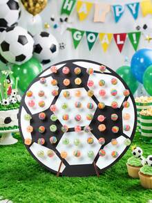 1 Set Mehrgrößen Fußball-förmiger Holz-Lutscher-Displayständer, Fußball-Stil wiederverwendbarer Süßigkeiten-/Dessertständer, Fußball-Geburtstagsfeier Dekorationszubehör, Fußball-Themen-Party Essens-Displayständer, Fußball-Fan-Treffen Süßigkeitenständer, Fußball-Team-Party Zubehör, Jungen-Geburtstagsfeier Dekoration, Erwachsenen-Zeremonie & Babyparty & Gender-Reveal-Party Tischdekoration, Heimdekoration, Raumdekoration, Geburtstagsgeschenk, Fußball-Party-Gastgeschenke - Fußball - Übersicht 6