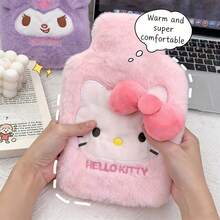 SANRIO Explosion-Proof Plush Hot Water Bottle - Authorized Cartoon Characters (Hello Kitty, My Melody, Kuromi, Cinnamoroll), Large Capacity Suitable For Abdominal/Foot Warming, Dorm Essential - Multicolor - View 4