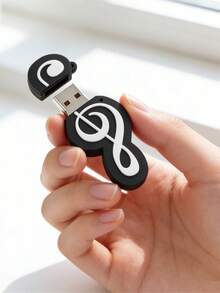 BIYETIMI Treble Clef Shaped USB Flash Drive, Musical Note Pen Drive, Cute Novelty USB Storage Stick, Creative Gift For Musicians And Students, 8GB 64GB USB 2.0 Data Storage - View 3
