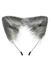 1pc Faux Cat Ear Headband, Cute Fluffy Fox Ear Cosplay Accessories, Anime Ear Decor For Party Stage Performance, Fox Ear Headpiece Halloween - A - View 9