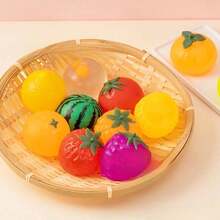 Pelota antiestrés con forma de fruta - Durable, ayuda a aliviar el estrés y es un juguete para apretar - Multicolor - Ver 3