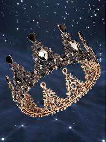 1 pieza Accesorio de pelo de novia colorido, Corona de reina, Elegante, Cumpleaños - 477 vueltas completas - Ver 10