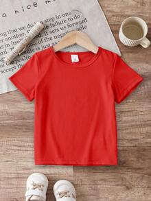 Disney Camiseta de manga corta con gráfico del Reino Animal para niñas pequeñas de 6 meses a 3 años, con estampado lindo de Mickey y sus amigos, para uso casual en primavera y verano, entrega express - Rojo - Ver 2
