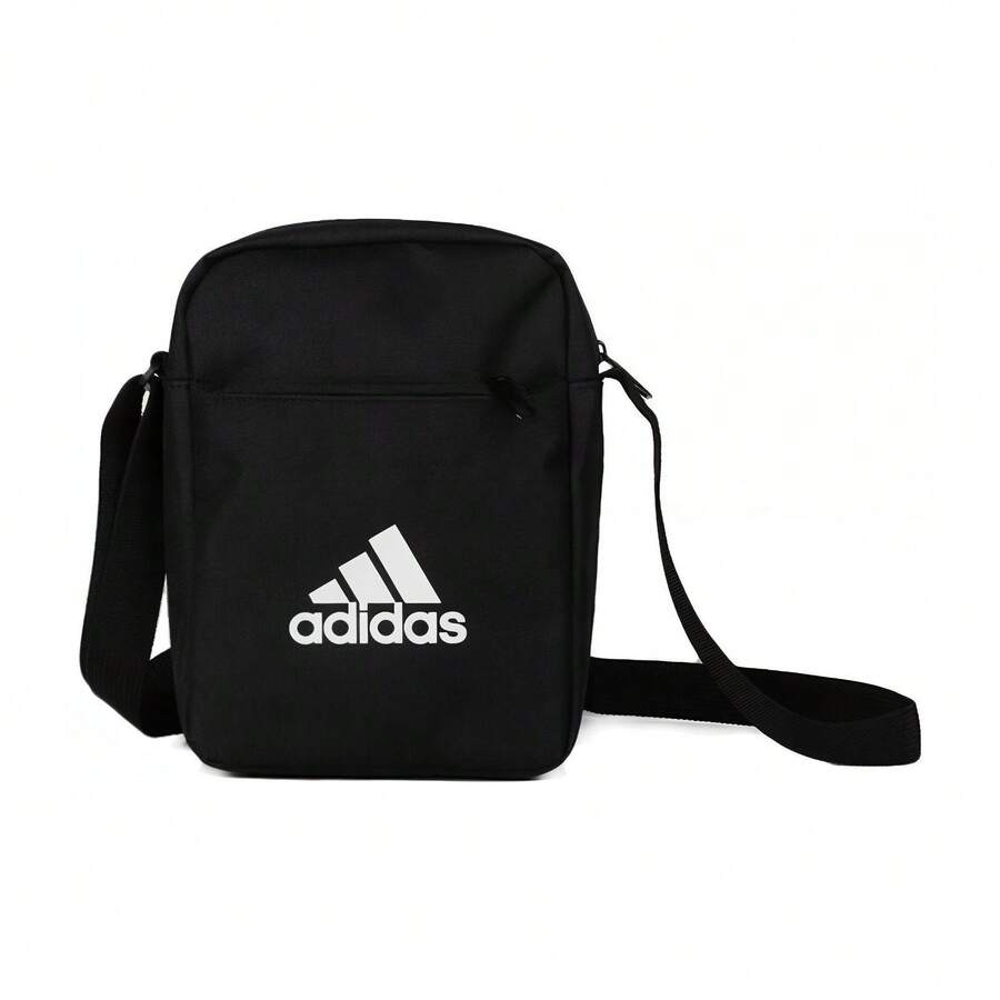 Adidas Classic Versatile Multi-Pocket Adjustable Strap Zipper Closure Polyester Crossbody Shoulder Bag, Unisex, Black ED6877 - ED6877 - View 1