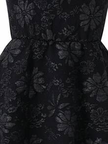 1 chiếc đầm kiểu công chúa ngọt ngào màu đen, chất liệu jacquard, không tay, dây mảnh, eo cao, thanh lịch dành cho bé gái, thích hợp cho mùa hè. - màu đen - Xem 7
