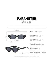 1 Stück Damen Modebrille mit neuem Retro-Ovalrahmen-Design, minimalistischen Bügeln, für Outdoor, süßes & cooles Mädchen-Accessoire für den täglichen Arbeitsweg - Verschiedenfarbig - Übersicht 10