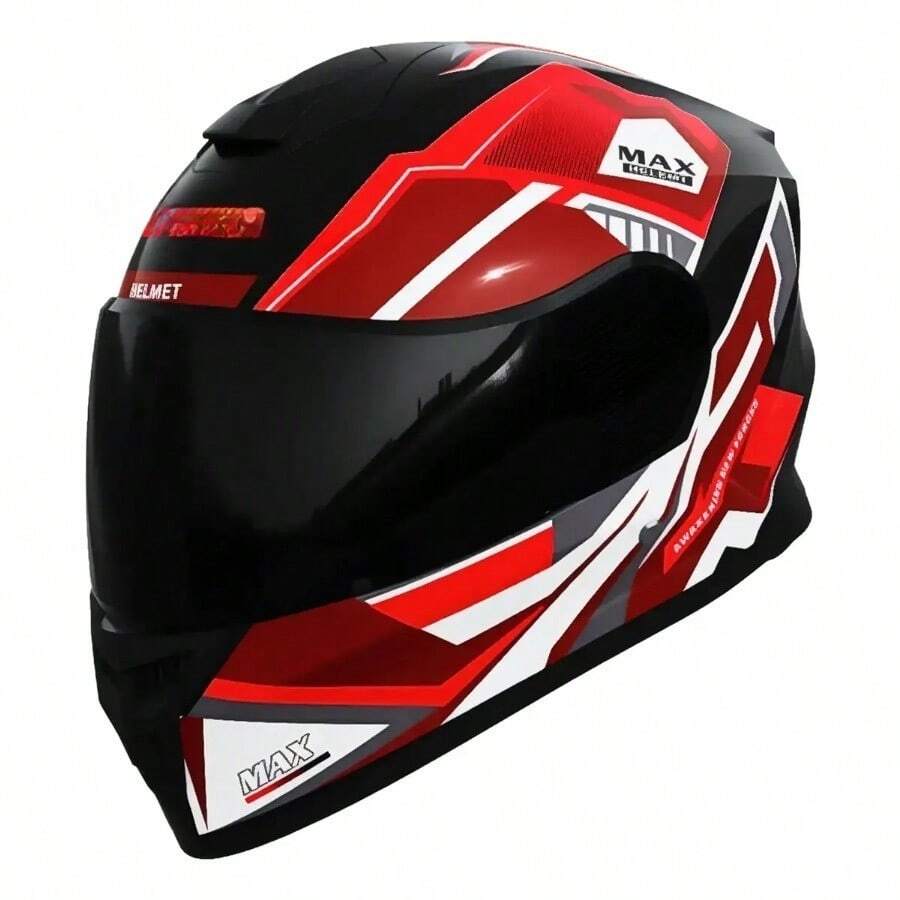 DOT Certified Helmet, With Flip-Up And Foldable Visor - Black - View 1