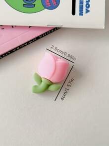 1/4 Cute Hyacinth Flower Cable Protector - PVC Material, Decorative And Protective Charger Cable Sleeve, Suitable For Phones, Computers, Etc. - Pink, Yellow, Red, Purple Design, Cable Saver - Set - View 4