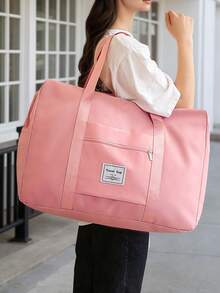 1 Bolsa de Armazenamento de Pano Espessa de Grande Capacidade com uma Bolsa de Lavagem à Prova d'Água, Bolsa de Armazenamento de Fitness e Lavagem com Separação de Seco e Úmido, Bolsa de Armazenamento de Chuveiro, Bolsa Transversal de Ombro, Bolsa de Armazenamento Multiuso para Viagem, Academia e Roupas com Compartimento Principal Espaçoso, Alça de Ombro Portátil, para Roupa de Cama, Roupas e Suprimentos de Mudança, Bolsa de Maquiagem de Viagem para Negócios, Férias, Exterior, Esqui, Exercício e Ajuste - Multicolorido - Visão 1