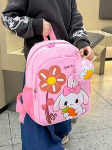 College Style Backpack New Lightweight And Comfortable Cute Little Rabbit Student Shoulder Bag Simple And Versatile Campus Backpack - Pink - View 6