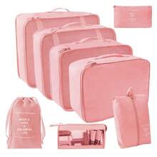 8pcs Lightweight Packing Cubes - Includes Shoe Bag, Clothes Organizer System Suitable For Backpack/Suitcase, Essential For College Dorm & Travel - Multicolor - View 13
