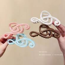 1个/4个 13厘米特大号木纹音符发夹，高音谱号发夹，女士发饰 - 彩色 - 查看 9