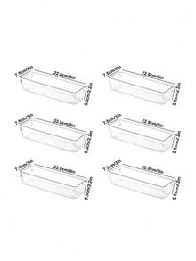 1pc/3/4/5/6/7/8/12pcs Universal Clear Drawer Organizer, Desktop Layout Organizer, Portable Drawer Storage Artifact, Desktop Organization Organizer, Drawer Storage Set. - Multicolor - View 10
