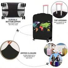 弹性旅行行李箱套，行李箱套，行李保护套，户外旅行，商务旅行，时尚男女通用旅行配件，涤纶行李箱弹性防尘套，学生返校用品 - 黑色 - 查看 6