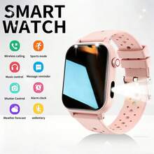 Nueva versión mejorada con luces laterales, reloj inteligente para mujeres con llamadas inalámbricas, seguimiento de calorías, múltiples modos deportivos, control de música, disparo remoto, esfera personalizable, alerta de notificaciones, visualización del clima, adecuado para hombres - Ver 5
