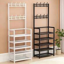 Shoe Rack 5 Tier Shoe Organizer Storage 15-20 Pairs Shoes Rack For Closet Entrance Shoe Rack Organizer With Hooks And Side Pocket Entryway Shoe Holder Space Saving Free Standing Shoe Racks - Multicolor - View 6
