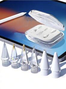 Đầu bút thay thế tương thích với Apple Pencil Pro, đầu bút nâng cấp tương thích với Apple Pencil thế hệ thứ 2 và thứ 1 USB-C, cũng như bút chì kỹ thuật số Crayon, đầu bút chính xác, êm ái, dạng kim để viết. - Nhiều màu - Xem 7